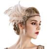 Water Diamond Feather Headwear 1920s Hair Band Rhinestone Headpiece Chain  Brides Makeup