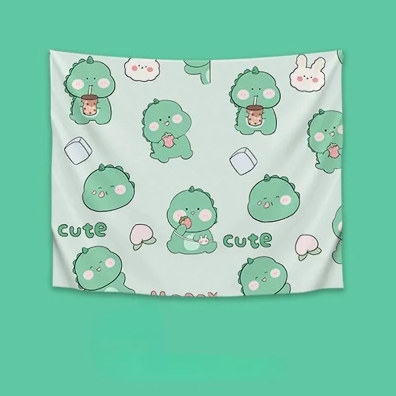 Милый мультяшный медведь клубника подвесная ткань украшение стены дома гобелен офис — фото 9