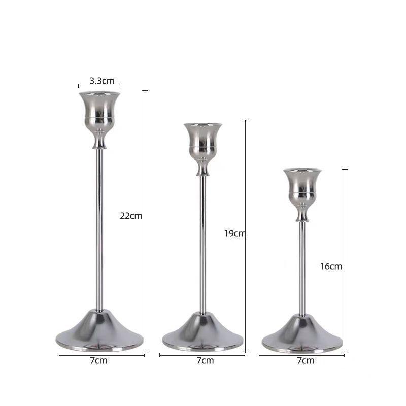 European Retro Luxury Candle Holder, Creative Nordic Iron Art Trumpet Bell Design