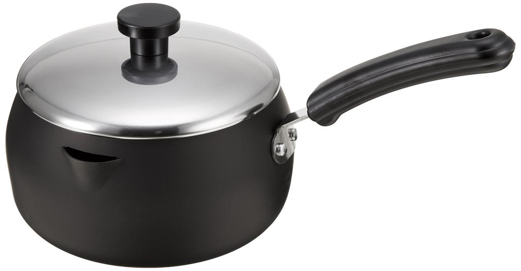 Pearl Metal Brave Iron with Lid One Hand Deep Frying Pot 16cm H-7891