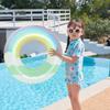 Cute O-shaped Float Ring for Kids and Adults, Includes Two Repair Tapes, Sparkly Design, Stylish, Perfect for Water Play, Summer Vacation, Travel,