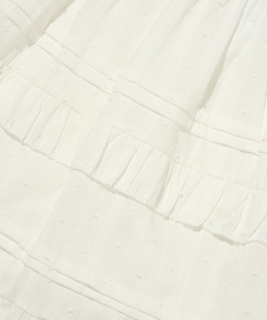 ROIDESROIS Lace Tiered Mini Skirt (Ivory)