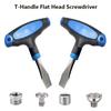 1/4 3/8 Flat Head Screwdriver With T-Handle Grip For Quick Release Plate Camera Tripod & Monopod Slotted Screwdriver Hand Tools