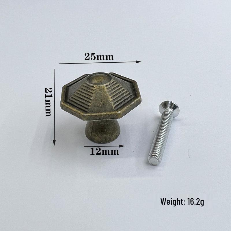 Runder Vintage-Schubladengriff aus Zinklegierung für Schränke und Möbel