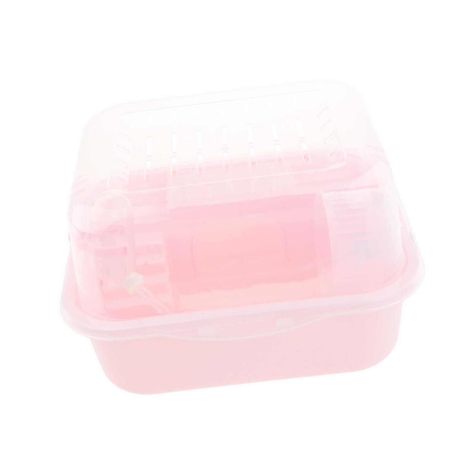 

Durable Large Plastic Hamster Enclosure with Hideout and Platform for Guinea Pig Mouse Rat Small Animal Play Area рожевий