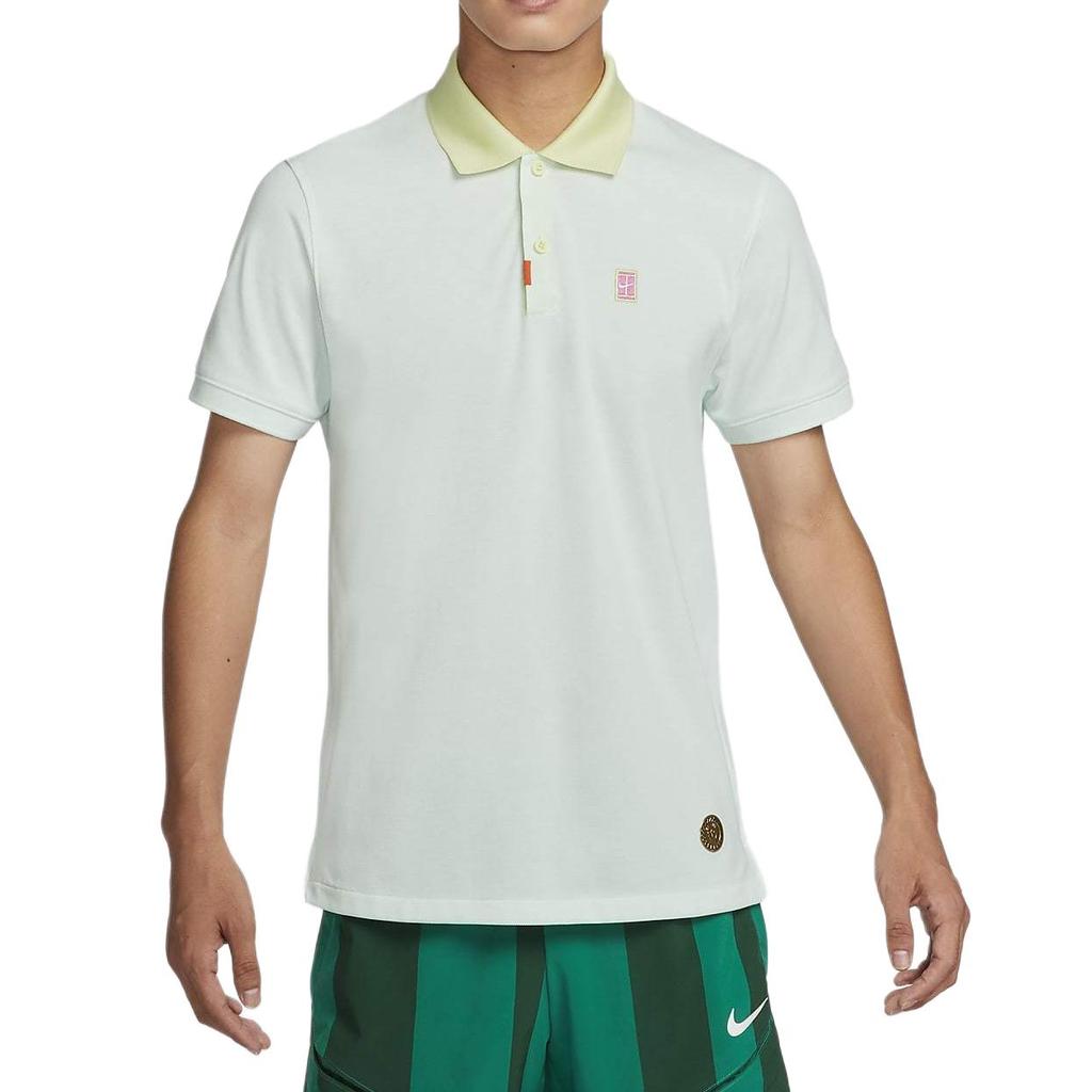 Nike Heritage Color Block Collar Design Comfortable Breathable Short Sleeve Polo Shirt Men Polo Shirts Light-Green HM4460333