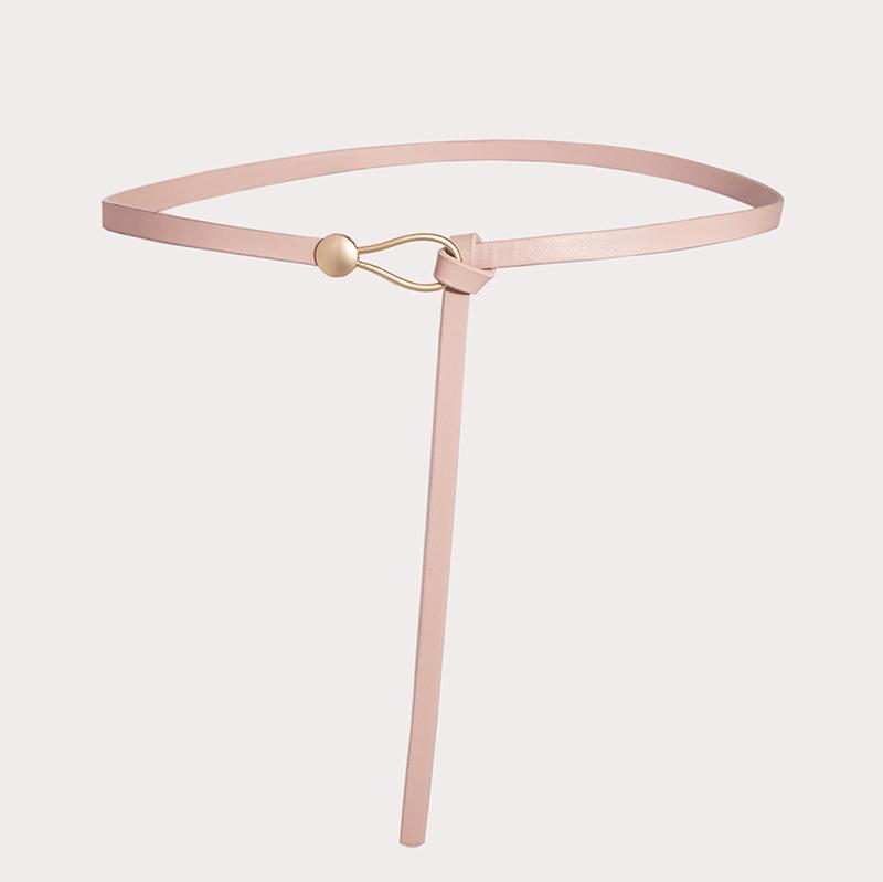 Simple Versatile Belt Knotted Skirt Belt Women's Belt Versatile PU Thin Belt