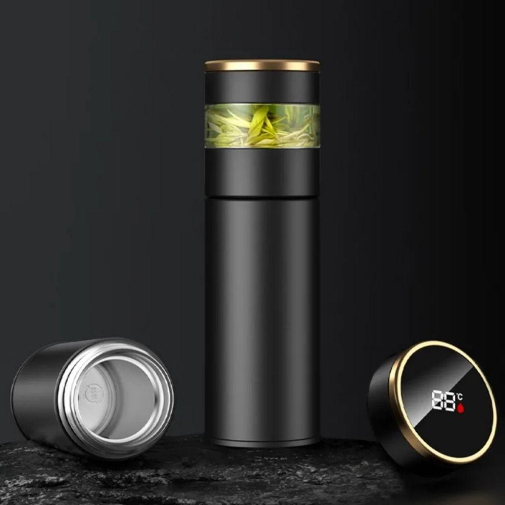 Separation Strainer Smart Thermos Bottle LED Temperature Display Vacuum Insulated Mug  Office