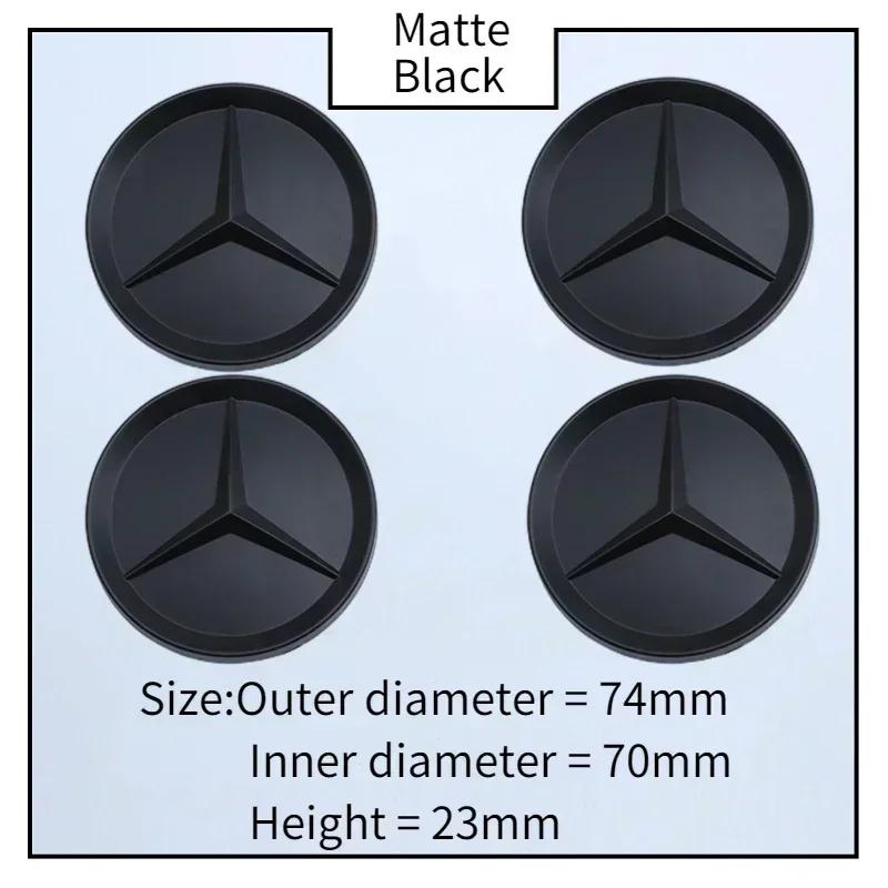 Car Sticker For Mercedes Benz W166 W212 W213 W246 W176 C260 C200 C300 C180 C63 W167 4Pieces Hub Accessories74mm ABS Car Wheel Ce