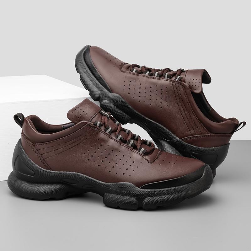 Fashion 2025 New Fashion Athletic Footwear Men's Genuine Leather Sneakers Casual Sports Shoes for Men Breathable Walking Running Shoes