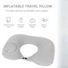 U-Shaped Inflatable Travel Pillow Portable Air Neck Support Cushion Comfortable Sleeping Press To Inflate Pillow