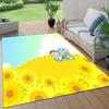 Doraemon4 Flannel Pattern Square Carpet,Area Rug,Carpet Rug for Living Room Bedroom Sofa Playroom Decor,Non-slip Floor Mat