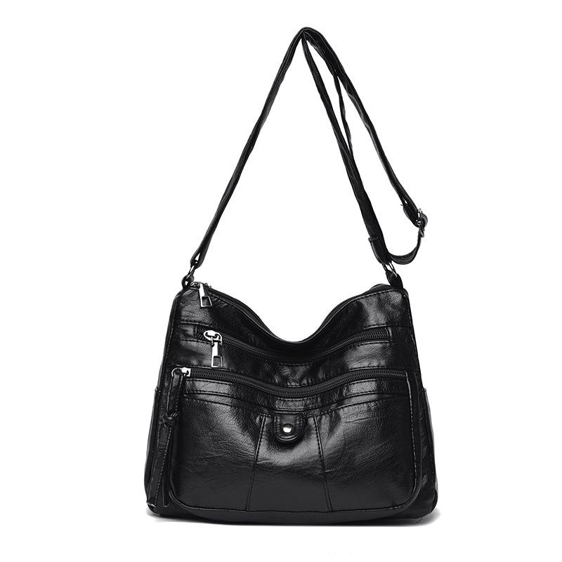 Women's Bag, Retro and Fashionable Crossbody Bag, Women's Washed Soft Leather Feel, Mother's Bag, Single-shoulder Bag