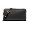 Jet Set Gold Metal Logo Adjustable Detachable Shoulder Strap Pebbled Leather Shoulder Bag Large Women's Black