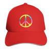 TieDye Peace Sign Hippie Bohemian Festival Symbol Baseball Cap Fishing Hat Big Size Hat Sailor Cap for Unisex Hats Unisex Womens