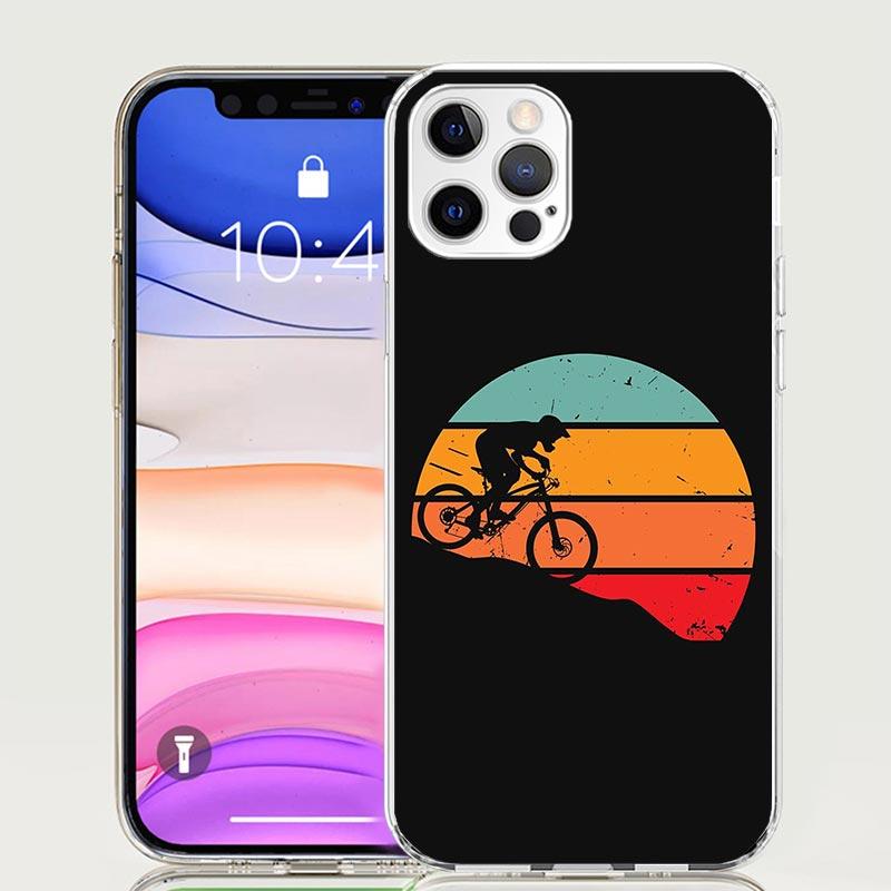 Bicycle Bike Sport Case Phone Cover for Apple iphone 16 15 14 13 12 Mini 11 Pro Max 16E X XS XR 7 Plus 8 + SE 2020 Trend Fundas