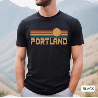 Portland Koszulka Oregon Koszulka Portland Pamiątkowa Odzież Koszulka Zachodniego Wybrzeża Mężczyźni Kobiety Moda Codzienna Okrągły Dekolt Bawełniana Koszulka Top