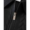 Men's Casual Solid Color New Sweatshirt Jacquard Polo Collar Trousers Suit