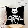 Game Orange Stray cat Single Throw Pillow Case Cover Sofa Cushion Home Room Decor