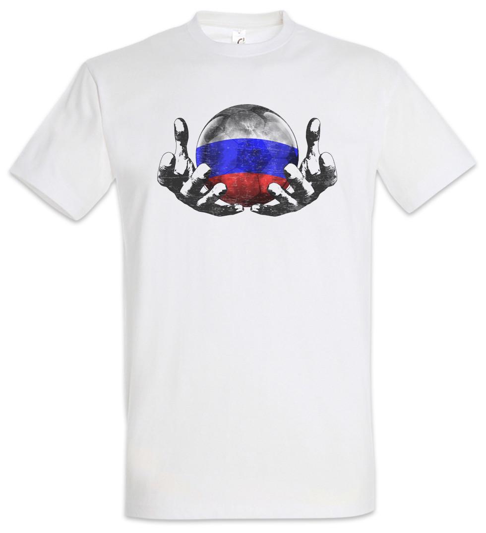 Russia Football Magic Ball T-Shirt Russian Soccer Flag Banner World Championship L