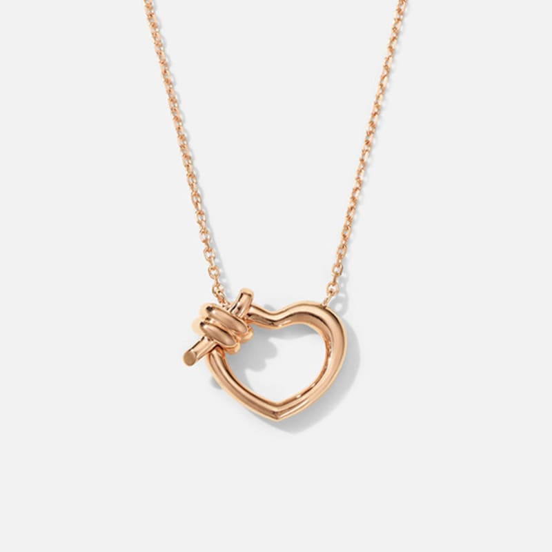 METROCITY JEWELRY Cuore Sterling Silber Rose Halskette A231SN1004RPQ