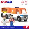 Educational Mini Plastic Doctor Doll with Sound & Light Ambulance Toy