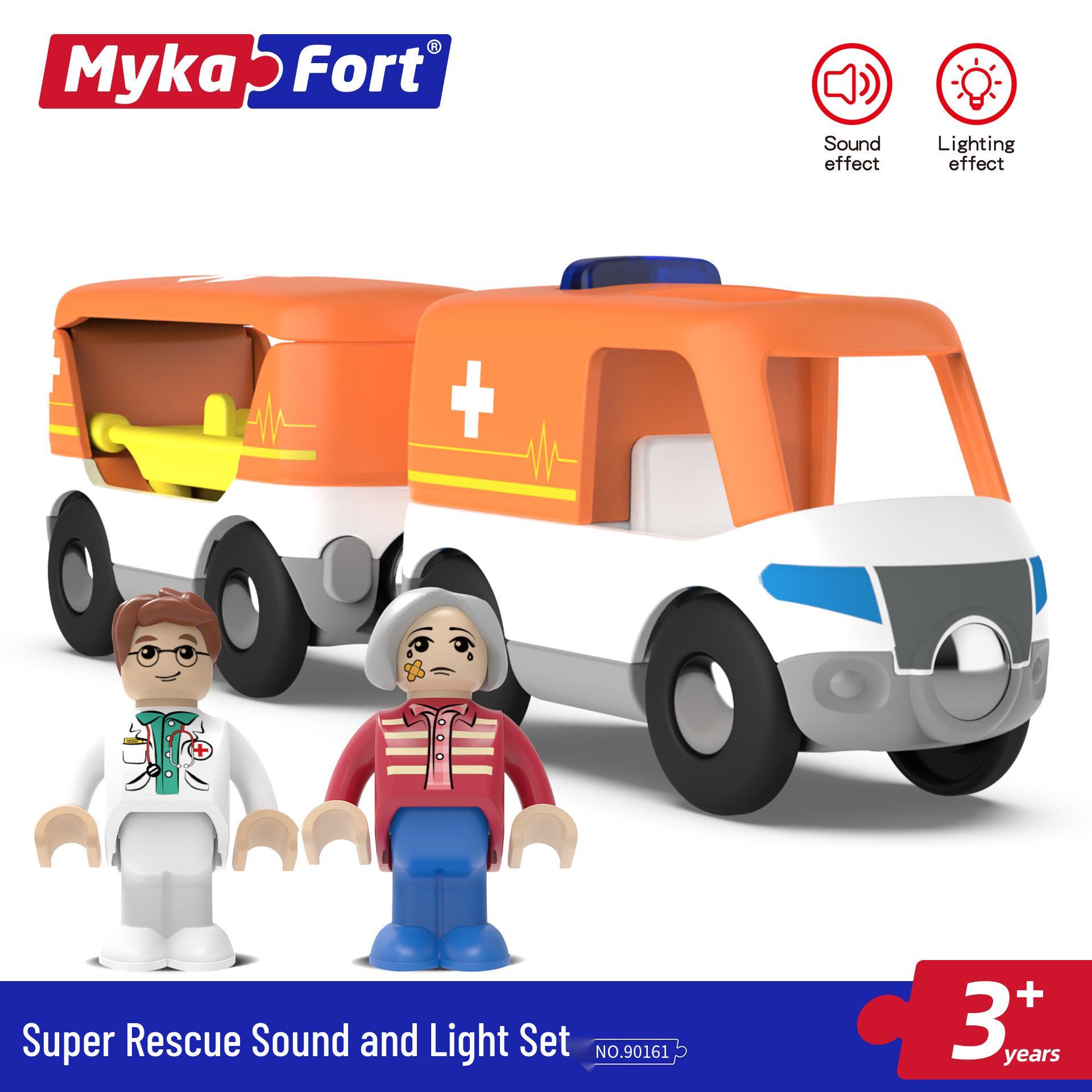 

Educational Mini Plastic Doctor Doll with Sound & Light Ambulance Toy