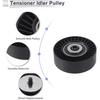 Drive Belt Idler Pulley for BMW 335 2007-2013 Serpentine Tensioner Pulley Idler with Bolt Washer No.11287557851 Plastic Black 1 Pcs