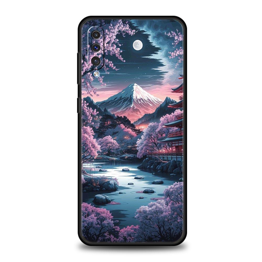 Rosa Sonnenuntergang Berg Handyhülle für Samsung Galaxy A56 A36 A26 A16 A34 A24 A42 A22 A20 A12 A40 A30 A10 5G Weiche TPU Hülle