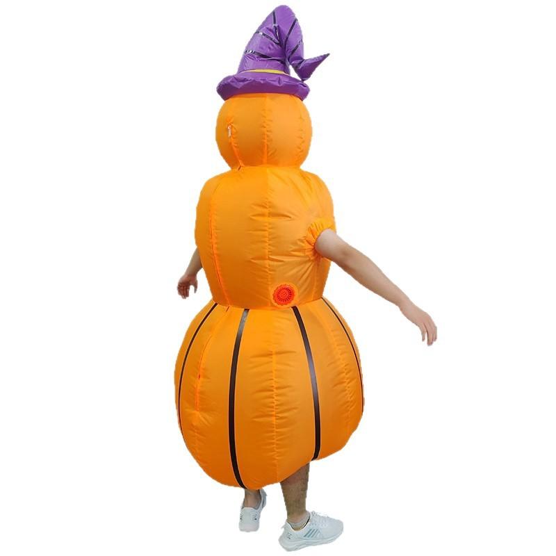 New Pumpkin Inflatable Suit Party Atmosphere Decoration Purple Hat Pumpkin Man
