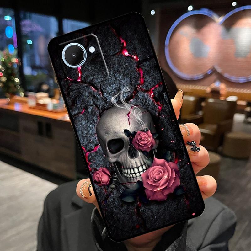 Gothic Fashion Skull For Realme 10 9 Pro Plus 8i 9i C11 C15 C30 C31 C35 C21Y C25Y GT Neo 2 3 3T GT Master Case