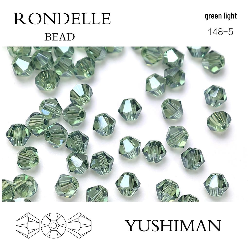 4mm Rhombus Beads - 200 Czech Quality Double Crimp Top Beads for DIY, Shuttle Weaving, and Embroidery