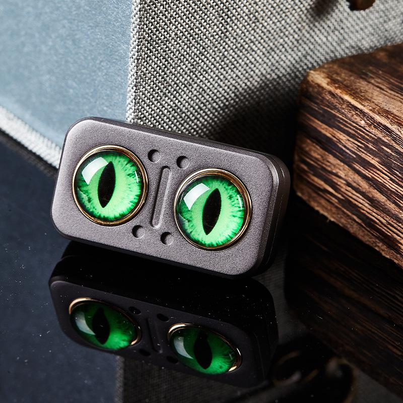 

Owl Rotating Mechanical Slider Magnetic Push Card Clicker Fidget Spinner Pushing Plate Edc Alloy Stress Relief Sensory Toy