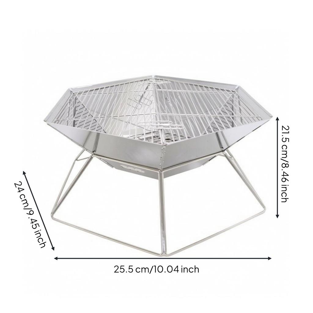 Charcoal Grill with Carry Bag High-Temperature Resistant for Camping