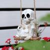 Swing Skull Resin Hanging Pendant Scary Hanging Decoration For Lawn Yard Decoration