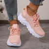 Lightweight Breathable Knit Sneakers - Women's Comfortable Low-Top Running Shoes with Soft Sole for All Seasons