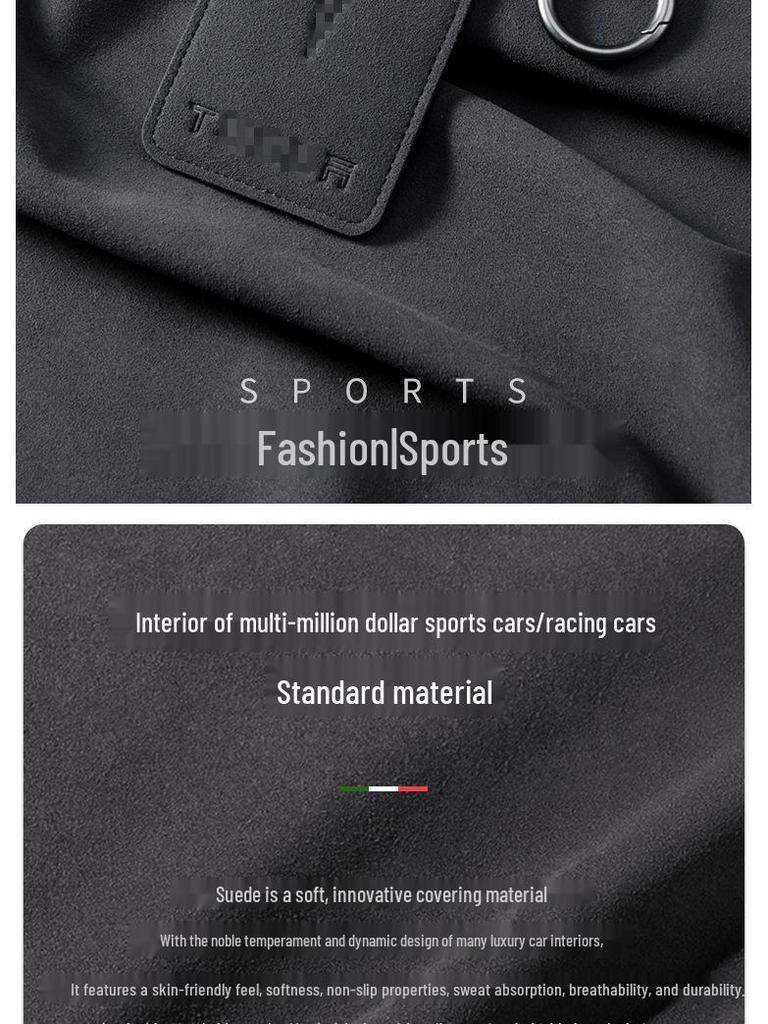 Tesla Key Card Holder for Model 3/Y - Stylish Suede Bag for Men and Women