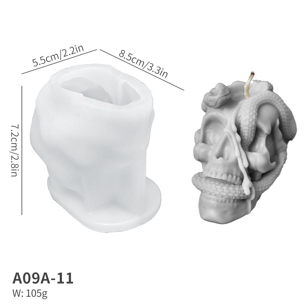 Flower & Halloween Silicone Mold: Ghost, Bat, Skull, Pumpkin for Candle & Plaster Ornaments