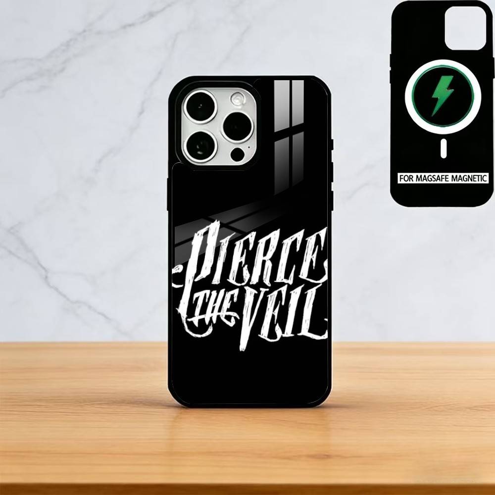P-Pierce The Veil Band Phone Case For iPhone17,16,15,14,13,12,11 Plus,Pro Magnetic with Magsafe Wireless Charging