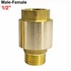 BSPT Thread Brass Check Valve Male To Mal Spring Check Valve Durable Pipe Check Valve