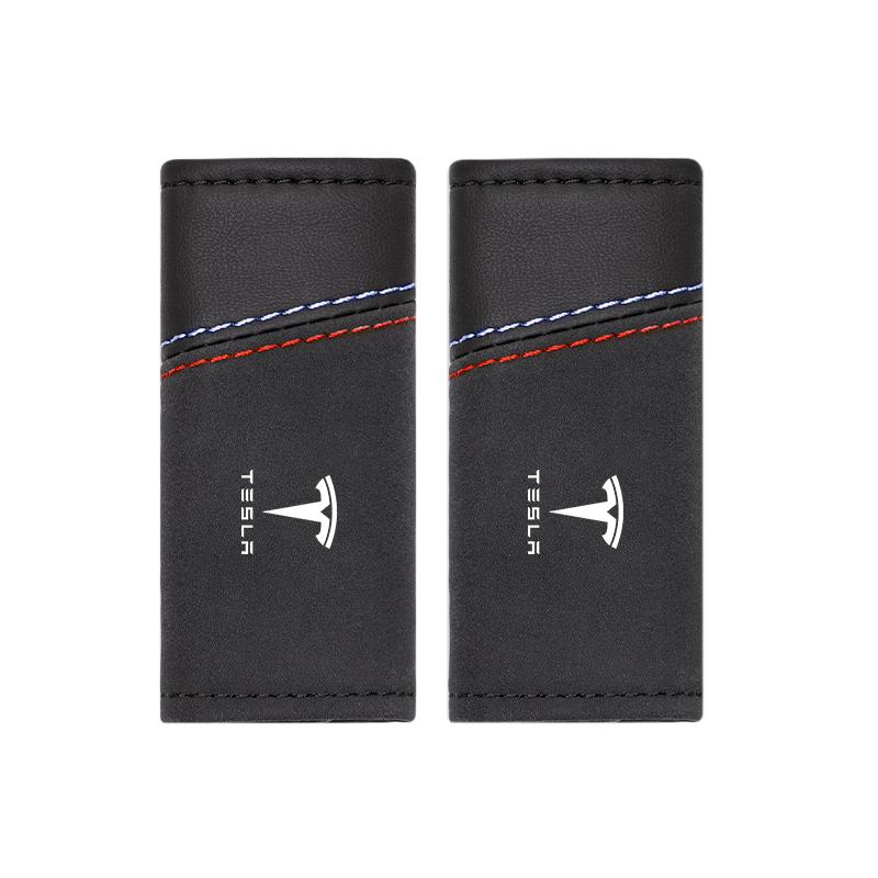 2Pcs Suede Handle Cover Car Roof Armrest Pull Protection Glove For Tesla Model 3 Y S X Highland Roadster Juguete Coil Cybertruck