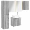 Bathroom Cabinet Set 5 Pcs Grey Sonoma 53 X 15.5 X 70 Cm