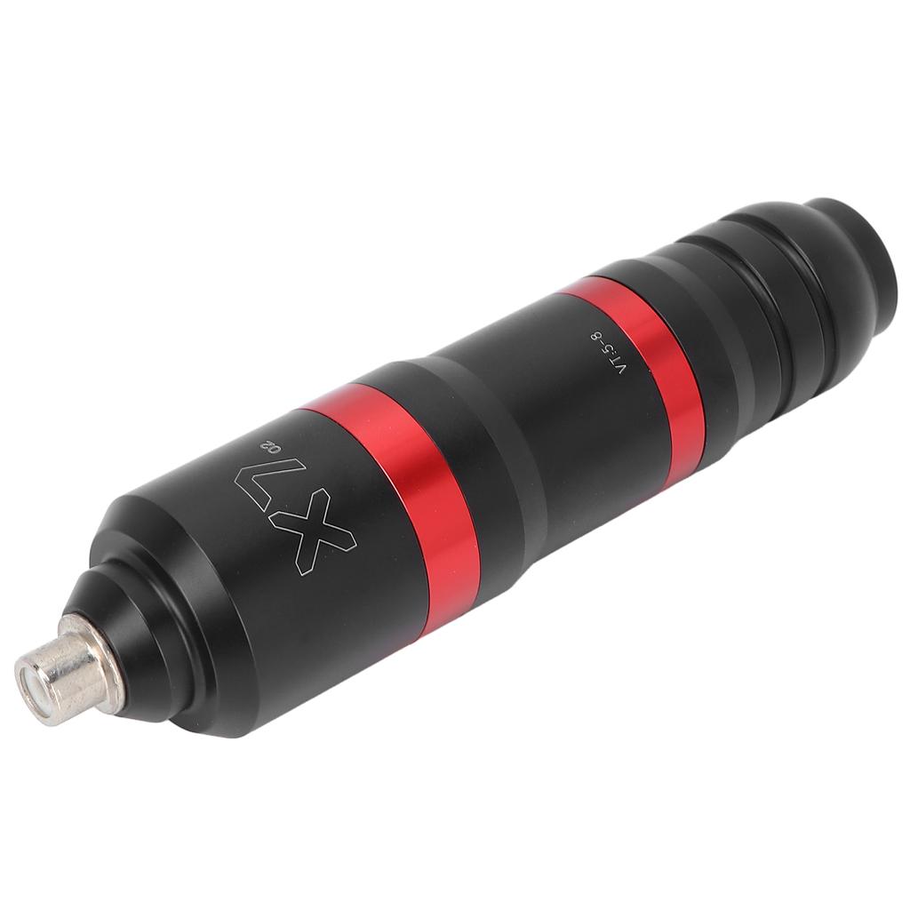 Roterande Tatueringsmaskin Bärbar Tatueringspatron Nålar Penna Pistol Tillbehör RCA-kontakt Svart Röd