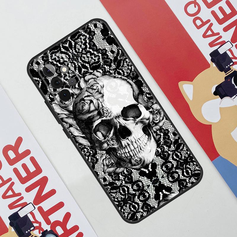 

Gothic Floral Skull Case For Samsung Galaxy A52 A32 A12 A56 A36 A16 A13 A23 A33 A53 A54 A34 A14 A15 A35 A55 A17 Samsung A22 5G