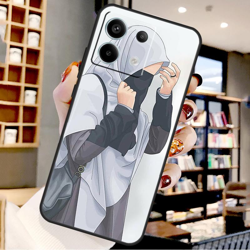 Islamic Hijab Girl Queen For Xiaomi Redmi Note 14 Pro 9 10 11 12 13 15 Pro Plus Case For Redmi 15 15C 14C 12C 10C 13C