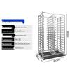 Stainless Steel Baking Pan Shelf Cart with Racks for Cakes, Bread, and Refrigerator Trays