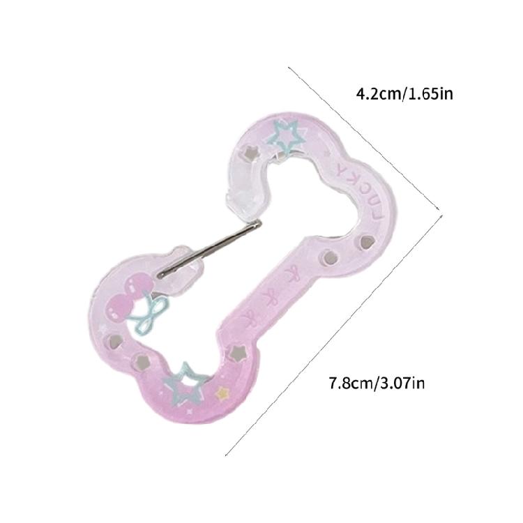 Künstlerischer Hohler Knochen Schlüsselanhänger für Mädchen Mode Schmuck Organizer Robustes Acrylmaterial Kundenspezifische Farboptionen