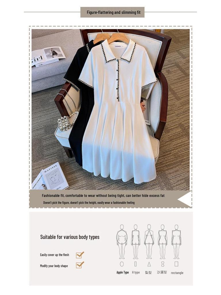 Plus Size Women's Summer Loose Mid-Length Slimming Dress