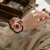 Red Wrist Strap Pin Cushion Diameter 6cm Elastic Strap Pincushion Pumpkin Pin Bag  For Handcraft