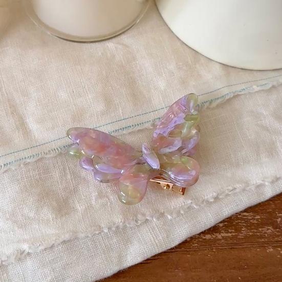 baizihuahu Side Bang Hair Clip, Three-Dimensional Butterfly Decor Hairpin, Acetate Plate Accessories for Secure Bangs And Half-Tied